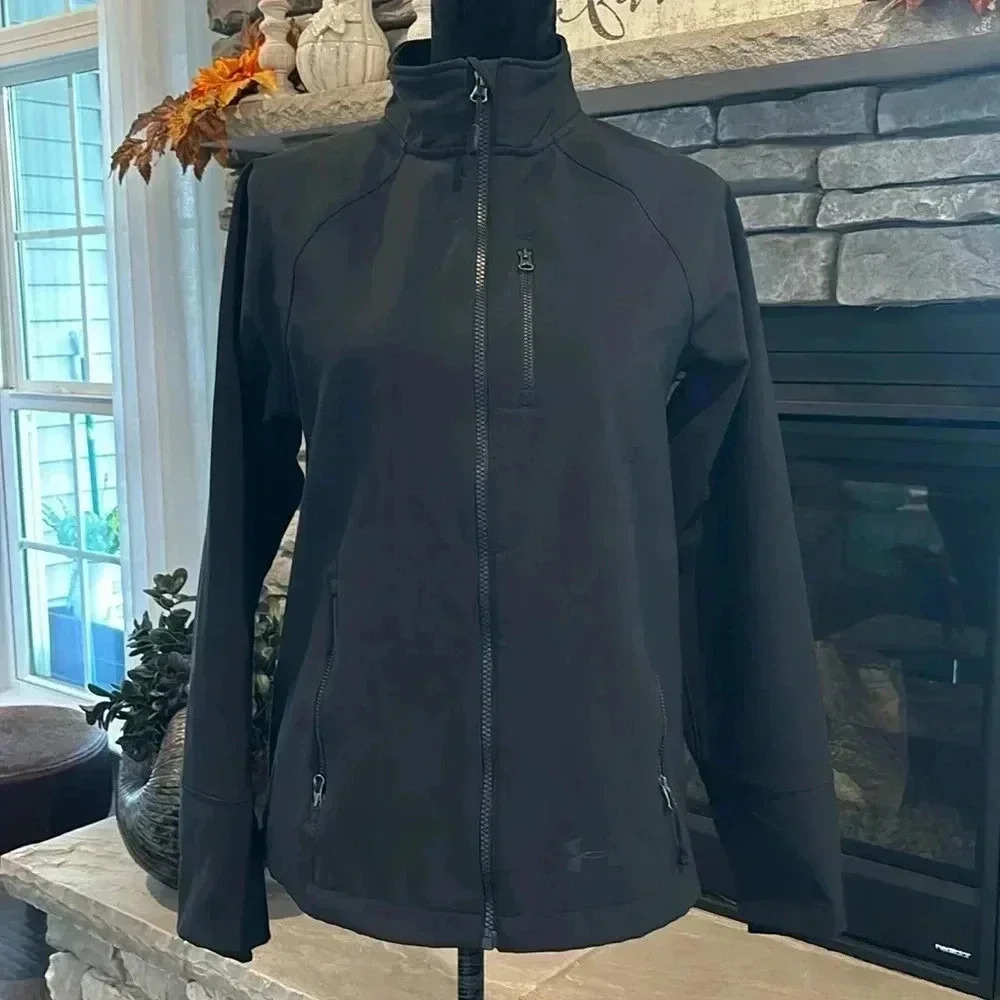 Under Armour Storm lightweight fleece lined jacket/coat,pockets,thumb hole,media